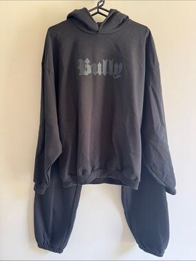 nwot yzy yeezy bully set hoodie sweatpants size 2